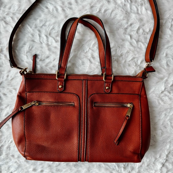 Miztique Brown Vegan Leather Messenger Hobo Saddle Bag Crossbody Purse - Picture 2 of 7